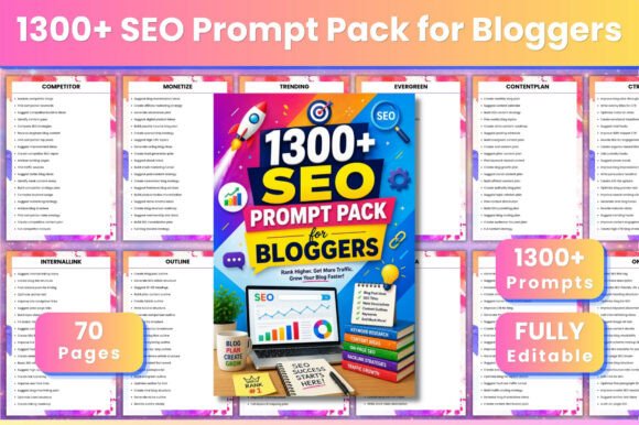 Download 1300+ SEO Prompt Pack for Bloggers - Seo Collection