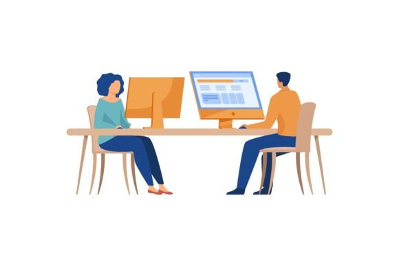 Download Modern Business Team Working in Open off - Working Collection