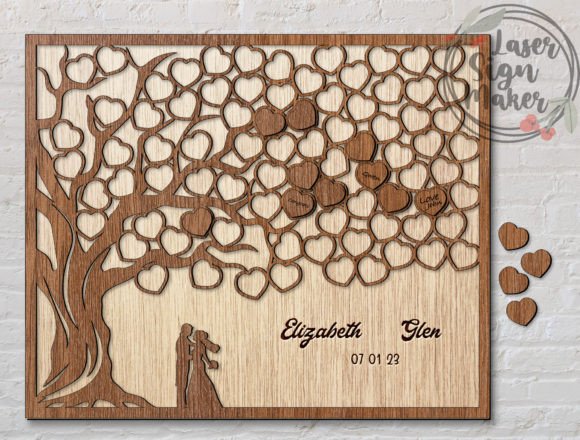 Download Heart Guest Book Wedding Tree of Love - Book Collection