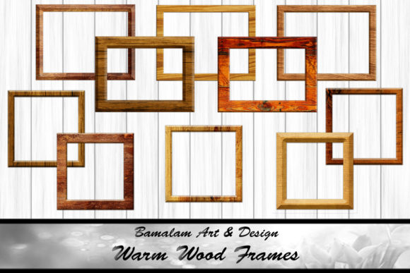 Download Warm Wood Rustic Scrapbook Frames - Book Collection