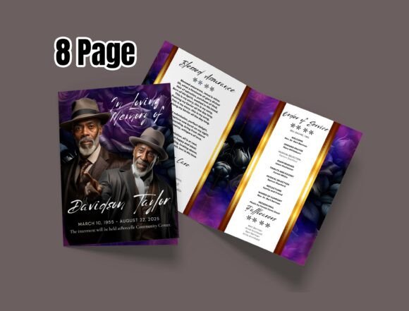 Download Funeral Service Booklet - 8 Pages - Book Collection