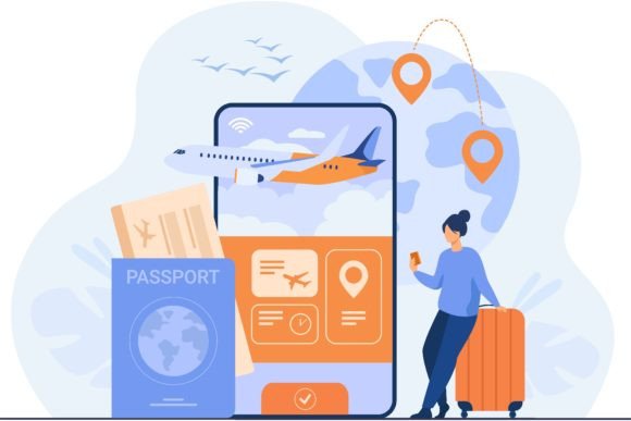 Download Online App for Tourism. Traveler with Mo - Tourism Collection