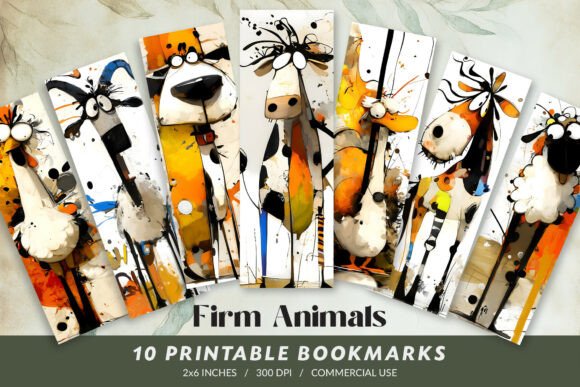 Download Whimsical Firm Animals Bookmarks - Book Collection