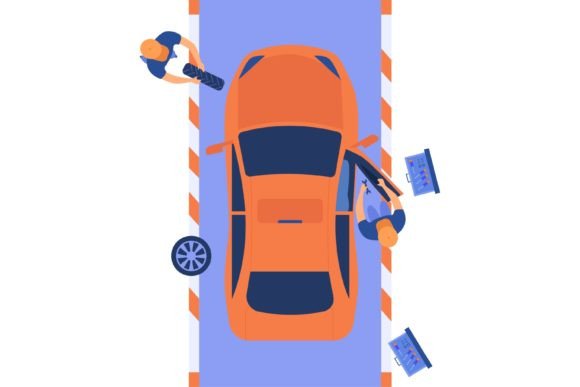 Download Automobile Service Team Working on Car, - Working Collection