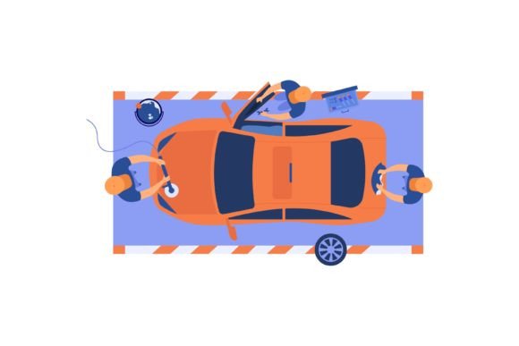 Download Automobile Service Team Working on Car, - Working Collection