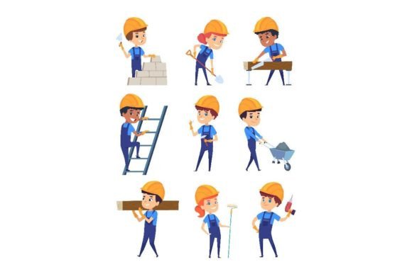 Download Children Builders. Little Working - Working Collection