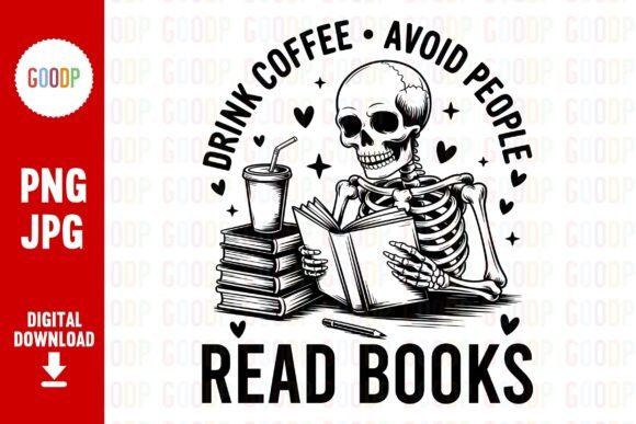 Download Drink Coffee Avoid People Read Books Png - Book Collection